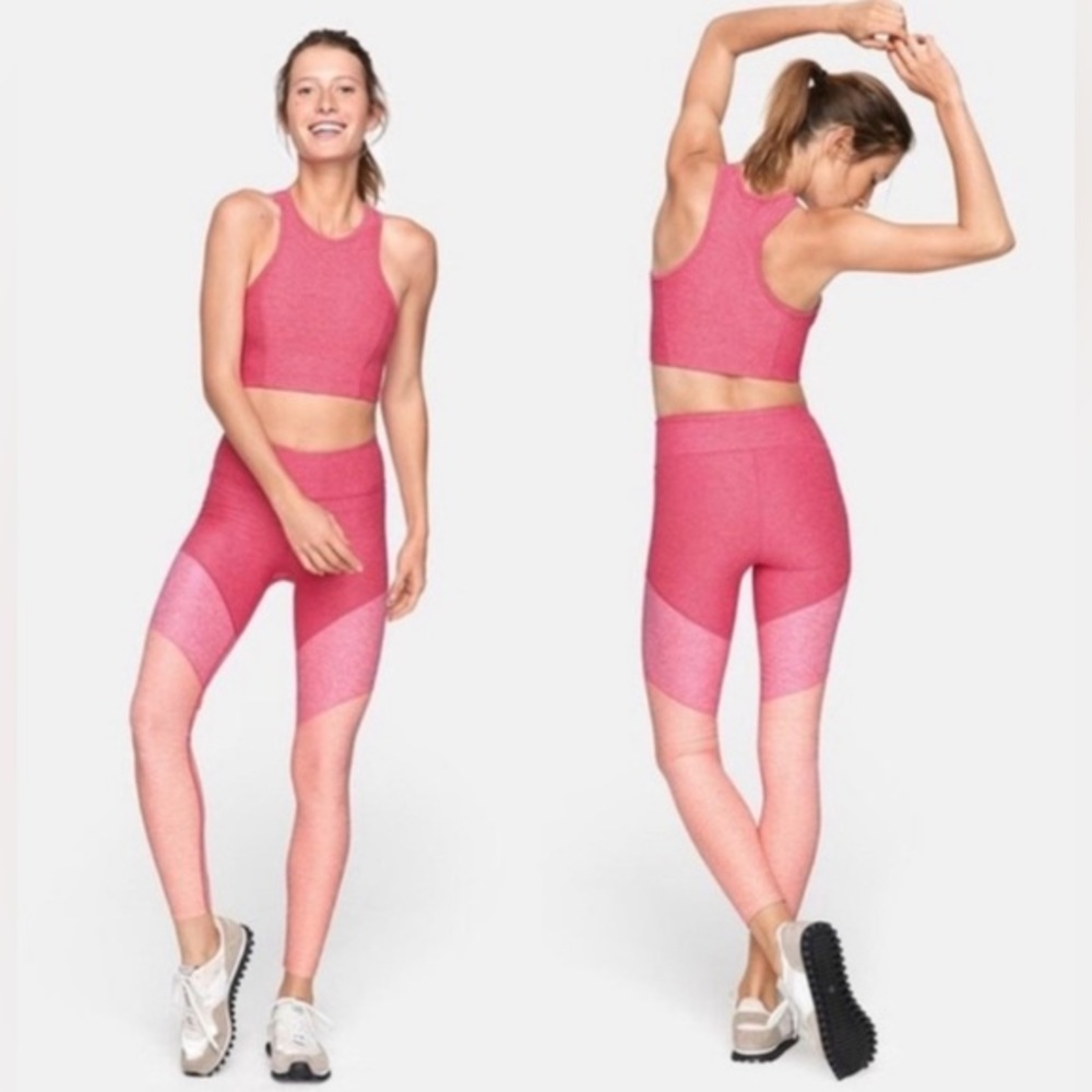 Outdoor Voices Pink Color Block Leggings